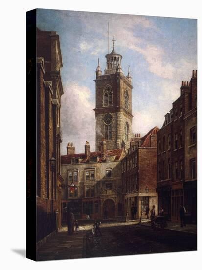 Fore Street and St Giles Without Cripplegate-Walter Riddle-Stretched Canvas