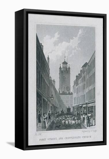 Fore Street, London, 1830-James Tingle-Framed Stretched Canvas