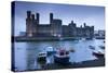 Foreboding Evening Skies Above the Immense Caernarfon Castle, Caernarfon, Gwynedd-Adam Burton-Stretched Canvas