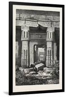 Forecourt and Entrance of the House of Seti (Temple of Kurnah). Egypt, 1879-null-Framed Giclee Print