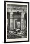 Forecourt and Entrance of the House of Seti (Temple of Kurnah). Egypt, 1879-null-Framed Giclee Print