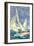 Foredeck Man in Sailing Race, San Diego, California-null-Framed Art Print