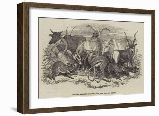 Foreign Animals Imported for the Earl of Derby-null-Framed Giclee Print