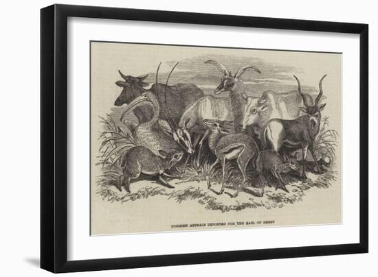 Foreign Animals Imported for the Earl of Derby-null-Framed Giclee Print