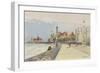 Foreign Buildings Along the Shore-null-Framed Giclee Print