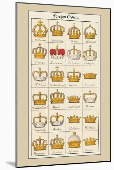 Foreign Crowns: Bohemia, Sardinia-Hugh Clark-Mounted Art Print