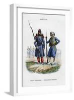 Foreign Legionnaire and Native Sharpshooter; French Army in Algeria-null-Framed Giclee Print