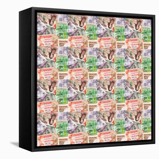 Foreign Money Background-NathanNathan-Framed Stretched Canvas