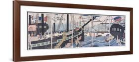 Foreign Ships at Yokohama-Gountei Sadahide-Framed Premium Giclee Print