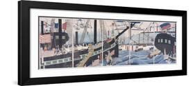 Foreign Ships at Yokohama-Gountei Sadahide-Framed Giclee Print