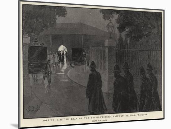 Foreign Visitors Leaving the South-Western Railway Station, Windsor-Henri Lanos-Mounted Giclee Print