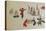 Foreigners Playing Sumo-Kyosai Kawanabe-Stretched Canvas
