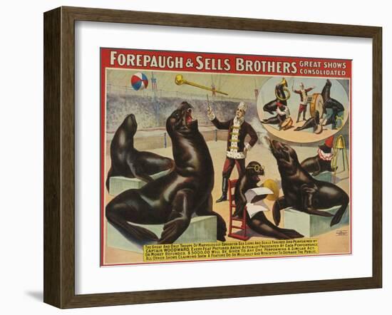 Forepaugh and Sella Brothers, Poster, 1900-null-Framed Giclee Print