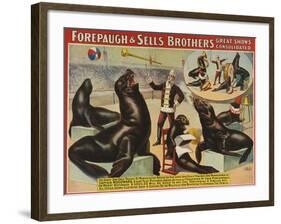 Forepaugh and Sella Brothers, Poster, 1900-null-Framed Giclee Print