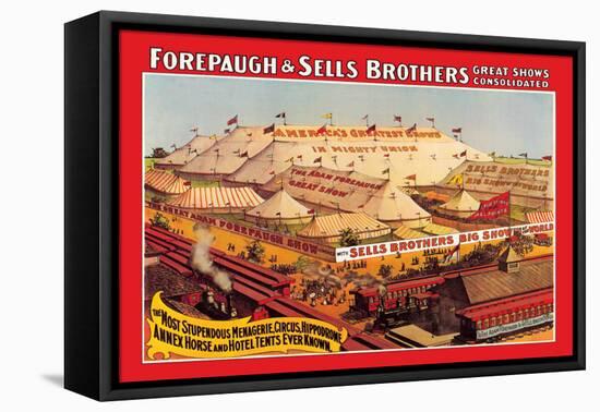 Forepaugh and Sells Brothers Great Show Consolidated-null-Framed Stretched Canvas