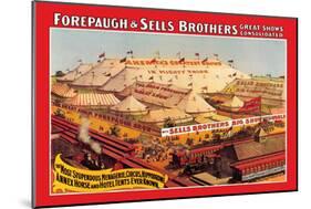 Forepaugh and Sells Brothers Great Show Consolidated-null-Mounted Art Print