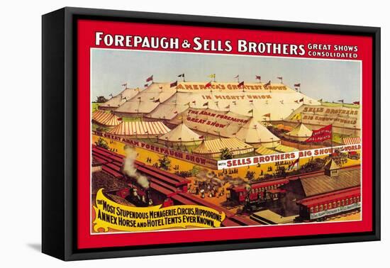 Forepaugh and Sells Brothers Great Show Consolidated-null-Framed Stretched Canvas