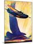 "Foreshadowing Flight,"July 2, 1938-William Heaslip-Mounted Giclee Print