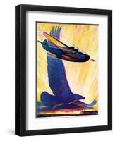 "Foreshadowing Flight,"July 2, 1938-William Heaslip-Framed Premium Giclee Print