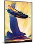 "Foreshadowing Flight,"July 2, 1938-William Heaslip-Mounted Premium Giclee Print