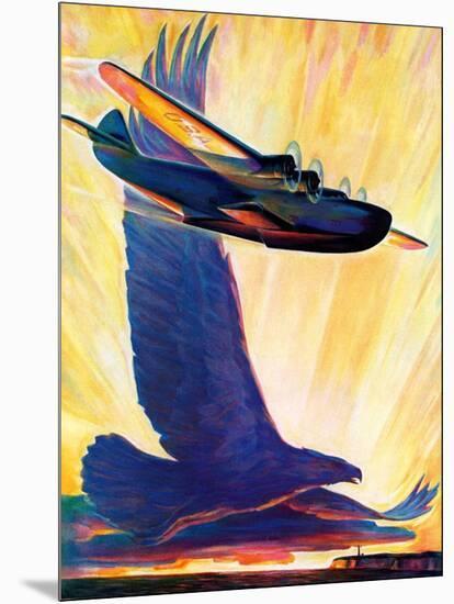 "Foreshadowing Flight,"July 2, 1938-William Heaslip-Mounted Giclee Print