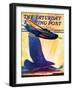 "Foreshadowing Flight," Saturday Evening Post Cover, July 2, 1938-William Heaslip-Framed Giclee Print