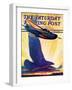 "Foreshadowing Flight," Saturday Evening Post Cover, July 2, 1938-William Heaslip-Framed Giclee Print