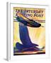 "Foreshadowing Flight," Saturday Evening Post Cover, July 2, 1938-William Heaslip-Framed Giclee Print