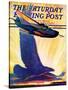 "Foreshadowing Flight," Saturday Evening Post Cover, July 2, 1938-William Heaslip-Stretched Canvas