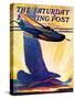 "Foreshadowing Flight," Saturday Evening Post Cover, July 2, 1938-William Heaslip-Stretched Canvas