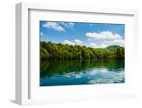 Forest and Clouds with Reflection in A Calm Lake-Lamarinx-Framed Photographic Print