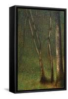 Forest at Pont Aubert-Georges Seurat-Framed Stretched Canvas