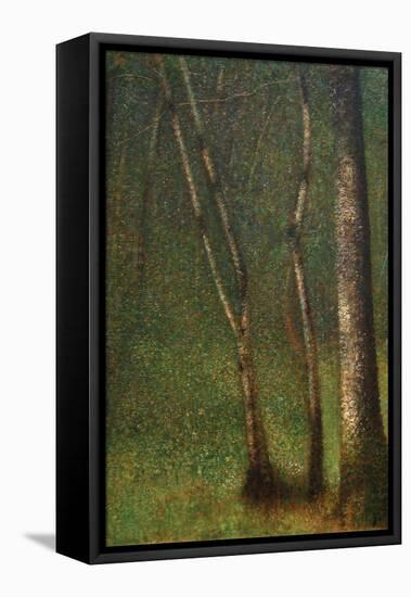 Forest at Pont Aubert-Georges Seurat-Framed Stretched Canvas