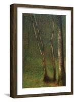 Forest at Pont Aubert-Georges Seurat-Framed Art Print