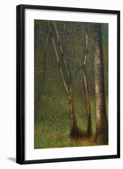 Forest at Pont Aubert-Georges Seurat-Framed Art Print