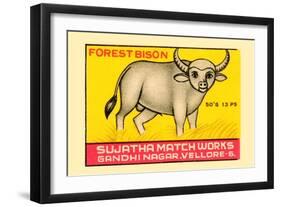 Forest Bison-null-Framed Art Print