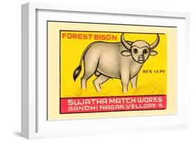 Forest Bison-null-Framed Art Print