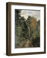 Forest Cart Road-Claude Monet-Framed Giclee Print