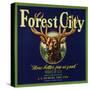Forest City Brand - Lemon Cove, California - Citrus Crate Label-Lantern Press-Stretched Canvas