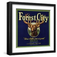 Forest City Brand - Lemon Cove, California - Citrus Crate Label-Lantern Press-Framed Art Print