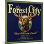 Forest City Brand - Lemon Cove, California - Citrus Crate Label-Lantern Press-Mounted Art Print