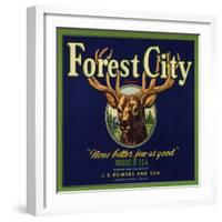 Forest City Brand - Lemon Cove, California - Citrus Crate Label-Lantern Press-Framed Art Print