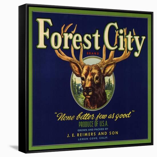 Forest City Brand - Lemon Cove, California - Citrus Crate Label-Lantern Press-Framed Stretched Canvas