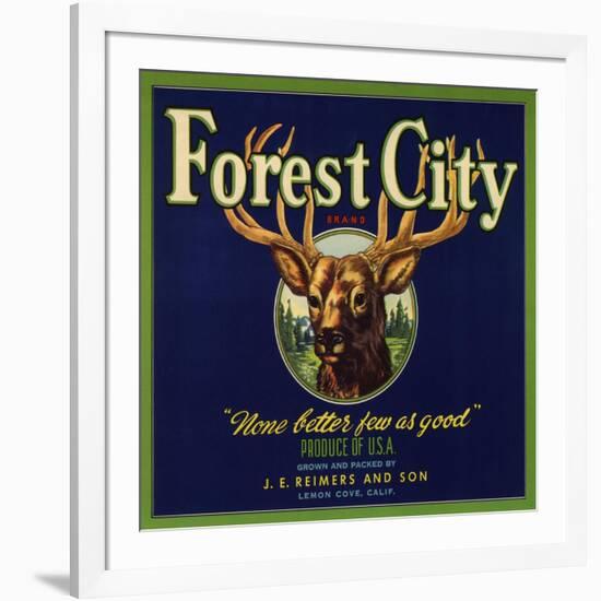 Forest City Brand - Lemon Cove, California - Citrus Crate Label-Lantern Press-Framed Art Print