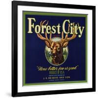 Forest City Brand - Lemon Cove, California - Citrus Crate Label-Lantern Press-Framed Art Print