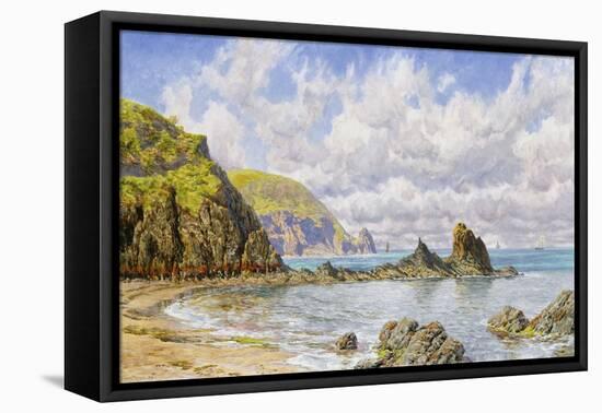 Forest Cove, Cardigan Bay, 1883 (Oil on Canvas)-John Brett-Framed Stretched Canvas