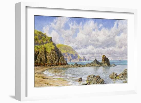 Forest Cove, Cardigan Bay, 1883 (Oil on Canvas)-John Brett-Framed Giclee Print