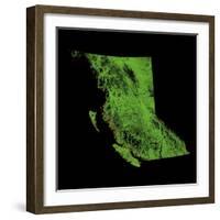 Forest Cover Of British Columbia-Grasshopper Geography-Framed Giclee Print