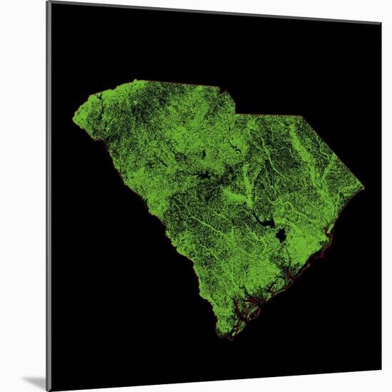 Forest Cover Of South Carolina-Grasshopper Geography-Mounted Giclee Print