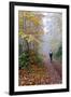 Forest cycling-Charles Bowman-Framed Photographic Print